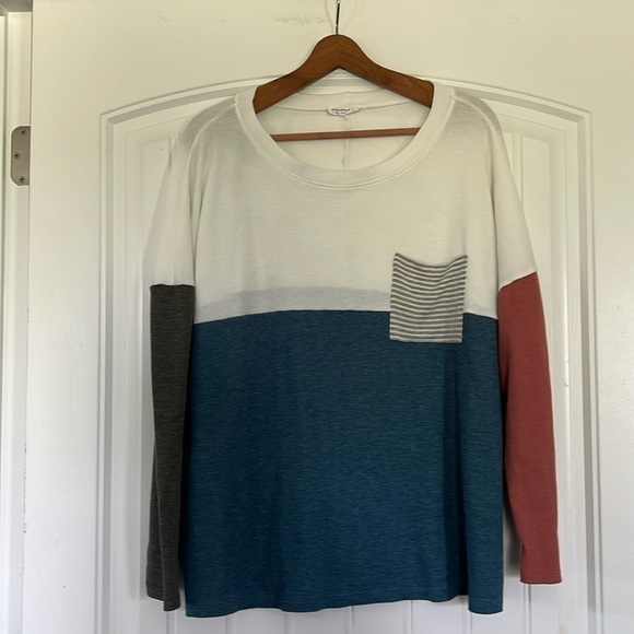 First Love color block Oversized Top Size 1X - Picture 1 of 4